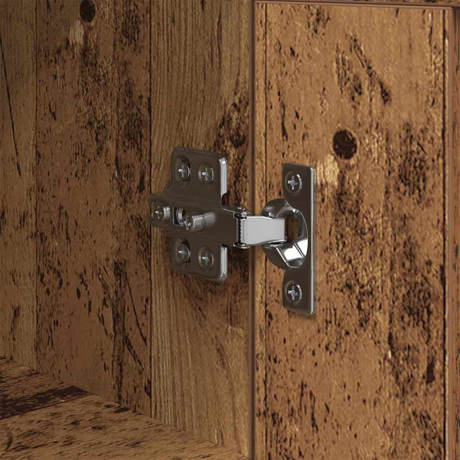 Dressoir Oud Hout 34,5 x 34 x 90 cm Gemonteerd hout en ijzer
