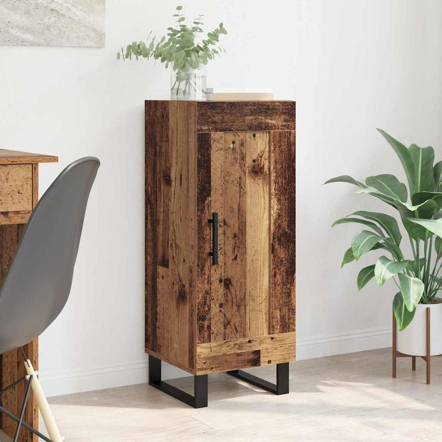 Dressoir Oud Hout 34,5 x 34 x 90 cm Gemonteerd hout en ijzer