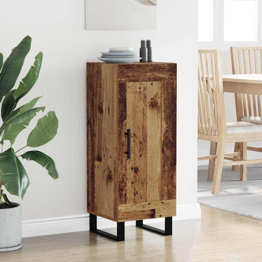 Dressoir Oud Hout 34,5 x 34 x 90 cm Gemonteerd hout en ijzer
