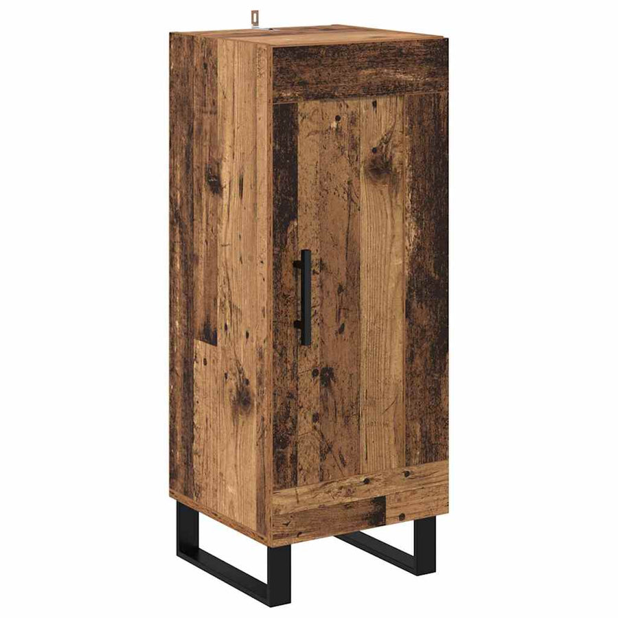 Dressoir Oud Hout 34,5 x 34 x 90 cm Gemonteerd hout en ijzer
