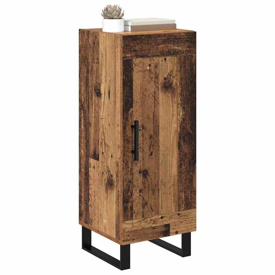 Dressoir Oud Hout 34,5 x 34 x 90 cm Gemonteerd hout en ijzer
