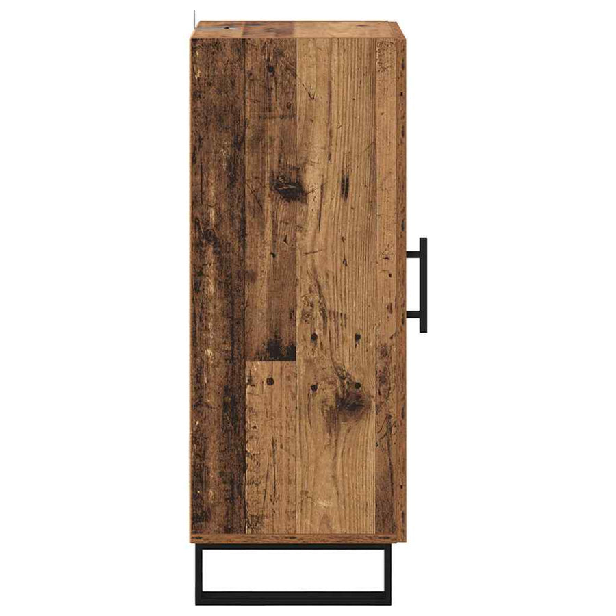 Dressoir Oud Hout 34,5 x 34 x 90 cm Gemonteerd hout en ijzer