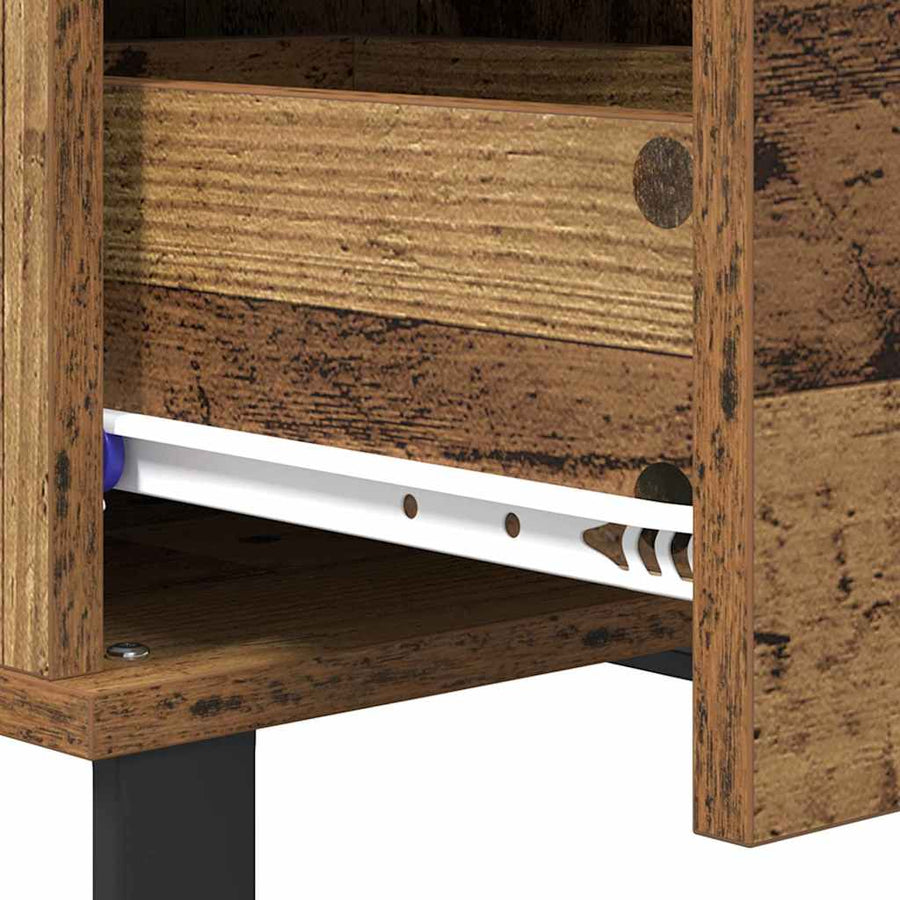 Salontafel met lade Oud hout 55 x 55 x 36,5 cm Bewerkt hout