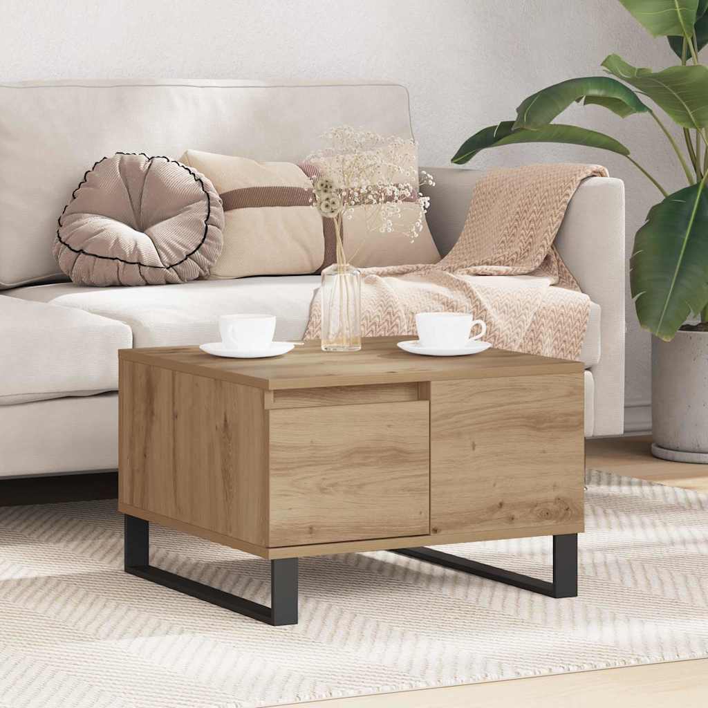 Salontafel Artisan Eiken 55 x 55 x 36,5 cm Bewerkt hout