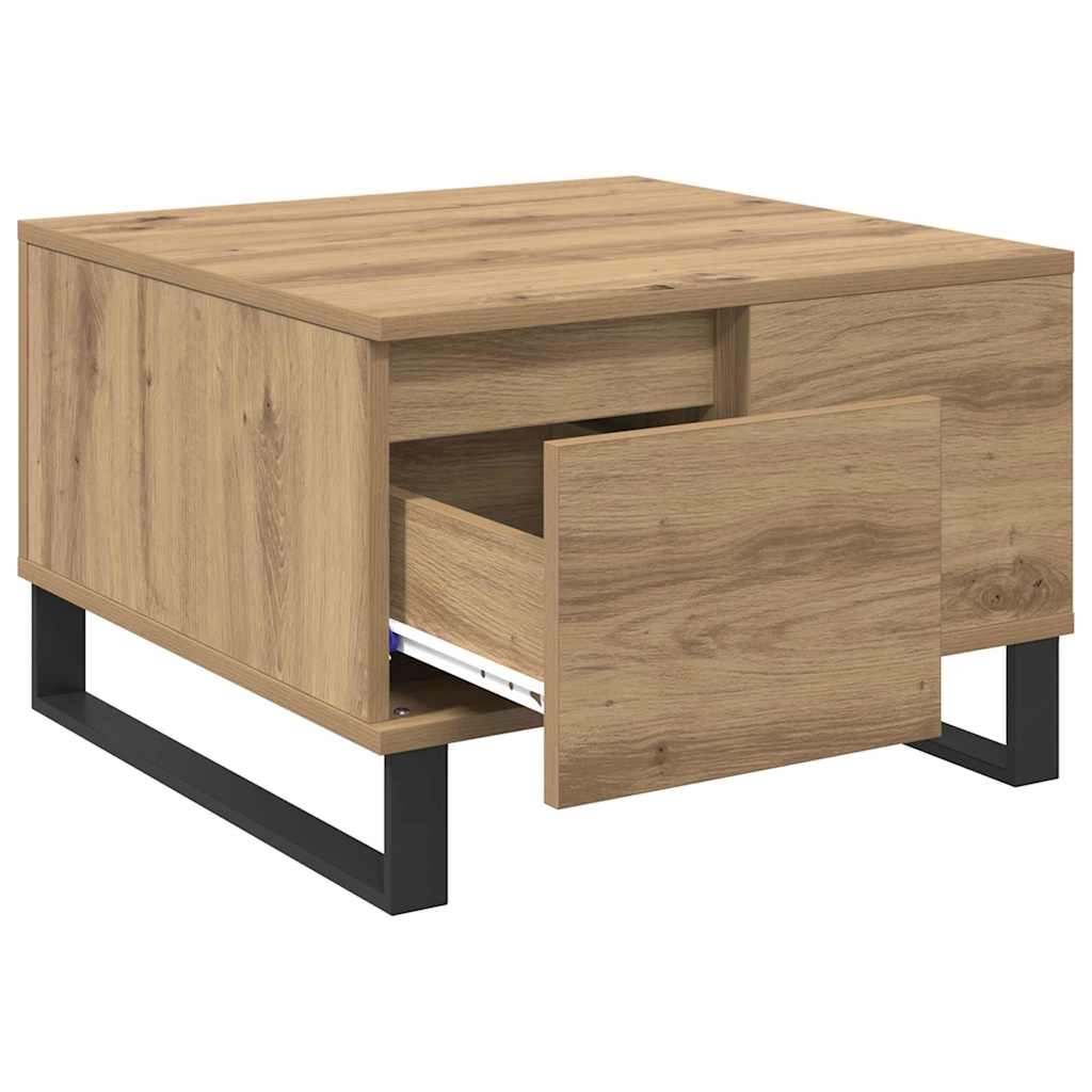 Salontafel Artisan Eiken 55 x 55 x 36,5 cm Bewerkt hout