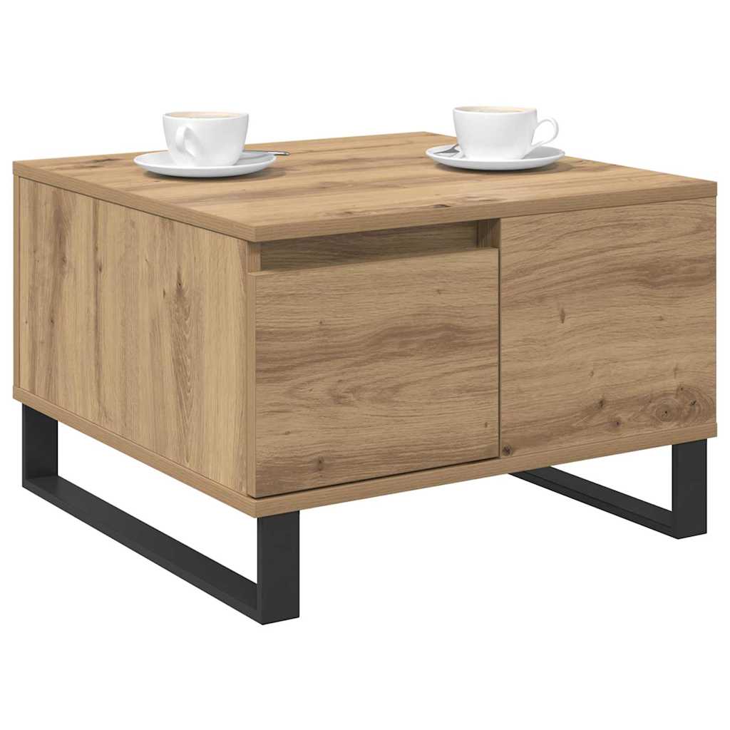 Salontafel Artisan Eiken 55 x 55 x 36,5 cm Bewerkt hout