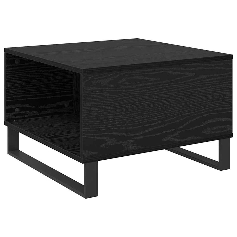 Salontafel met lade Zwart eiken 55 x 55 x 36,5 cm Bewerkt hout