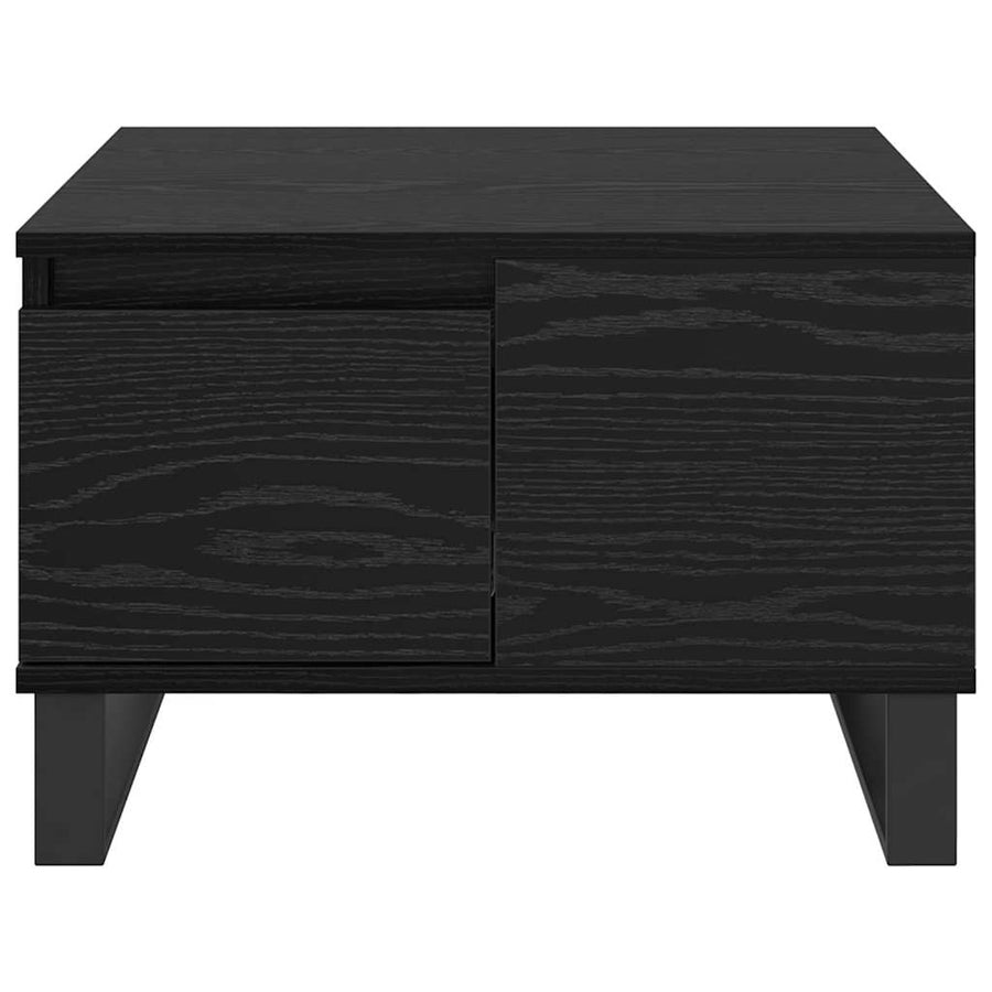 Salontafel met lade Zwart eiken 55 x 55 x 36,5 cm Bewerkt hout