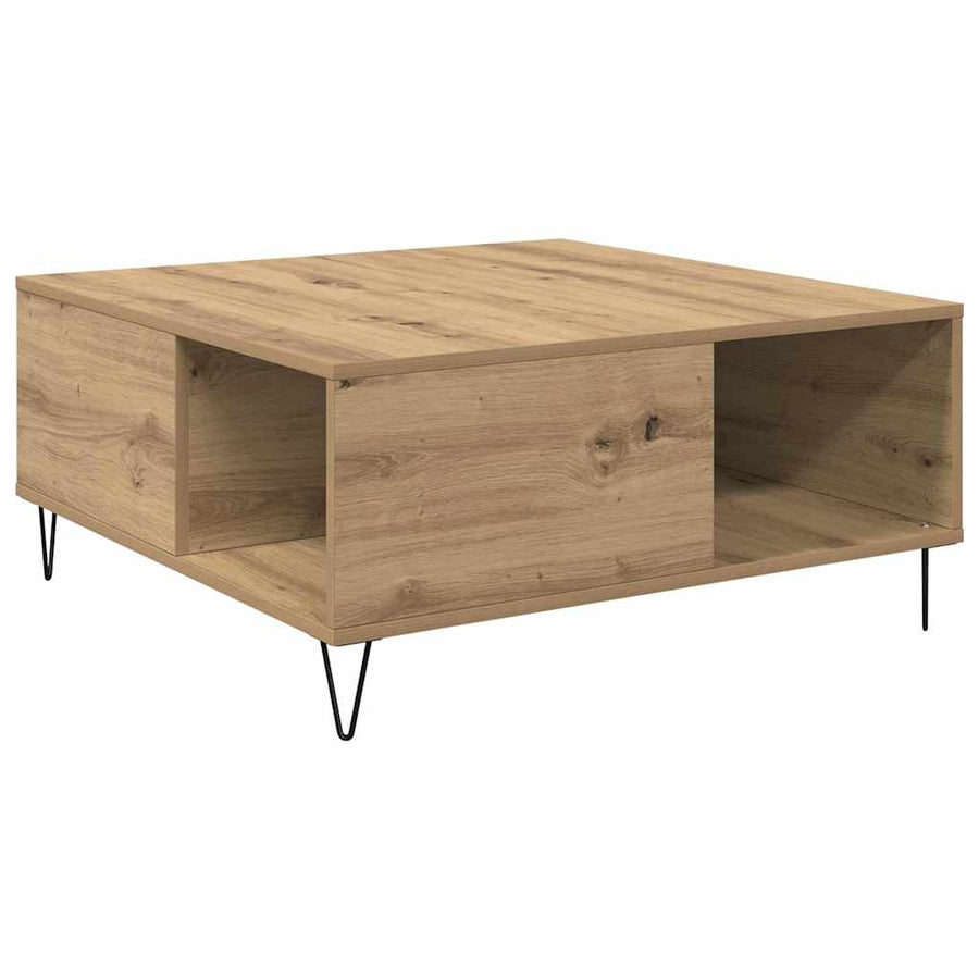 Salontafel Artisan Eiken 80 x 80 x 36,5 cm Bewerkt hout