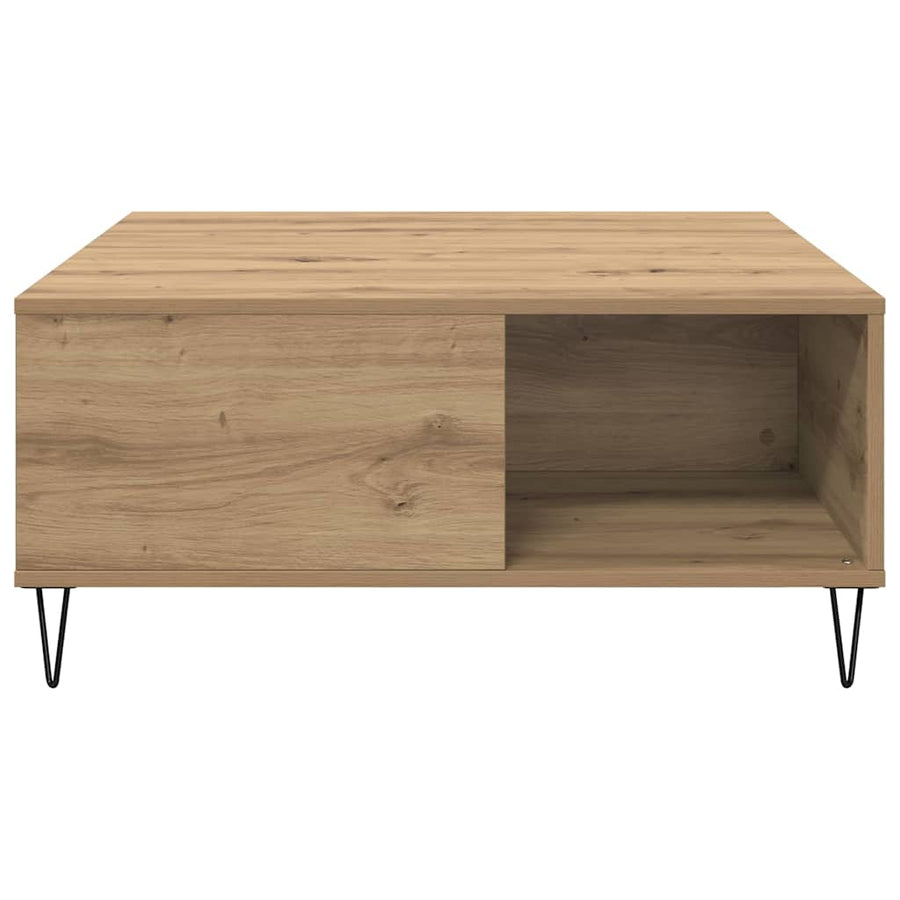 Salontafel Artisan Eiken 80 x 80 x 36,5 cm Bewerkt hout