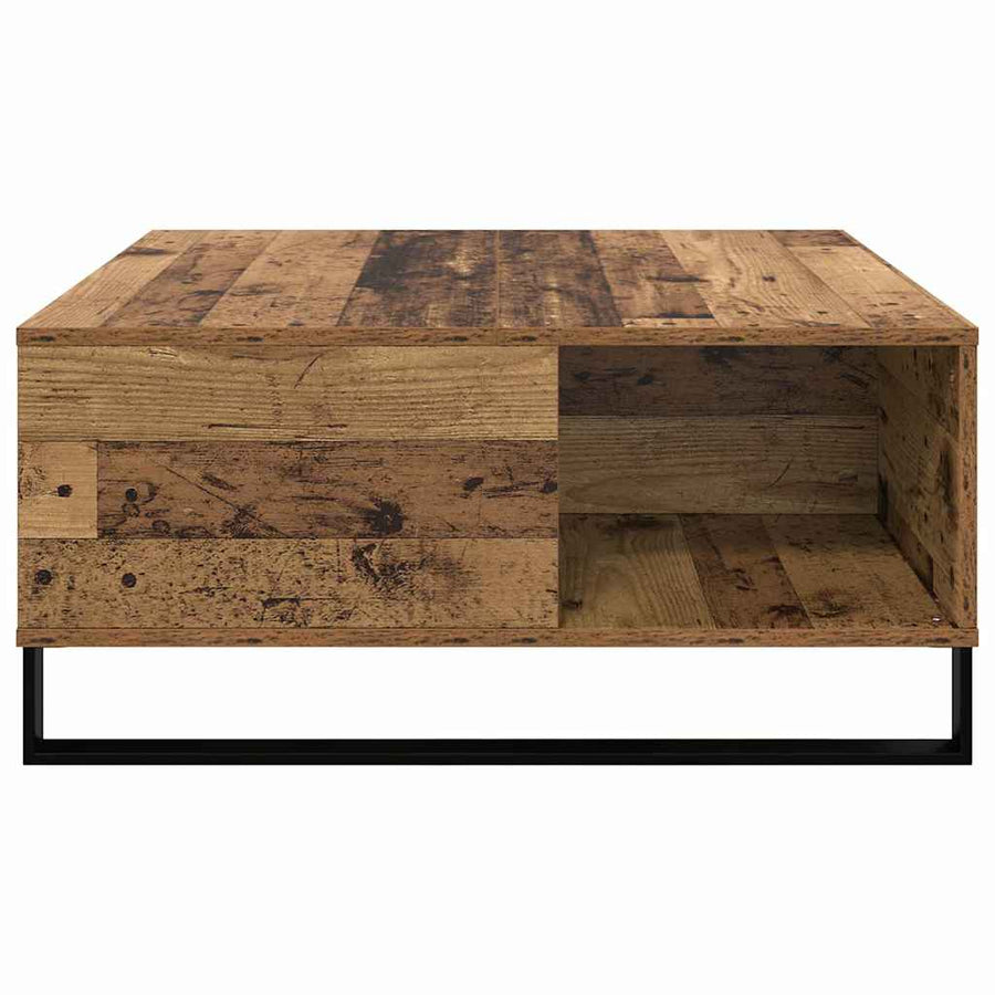 Salontafel Oud hout 80 x 80 x 36.5 cm Bewerkt hout