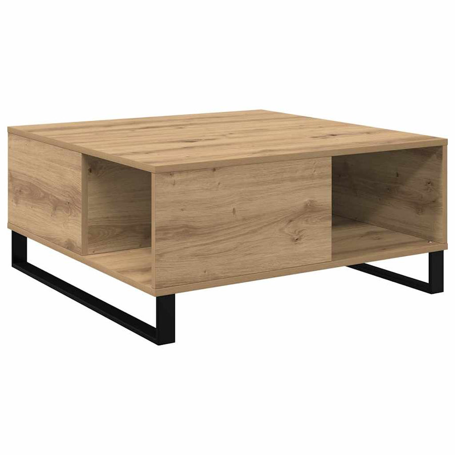 Salontafel artisanaal eikenkleurig 80 x 80 x 36.5 cm