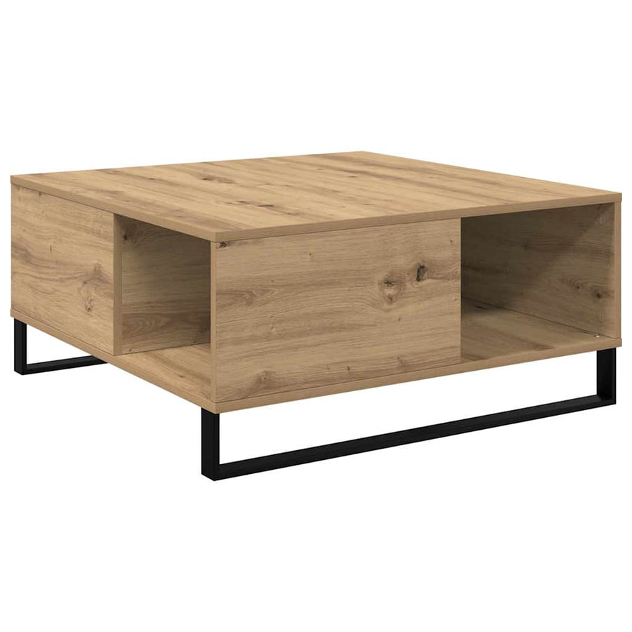 Salontafel artisanaal eikenkleurig 80 x 80 x 36.5 cm