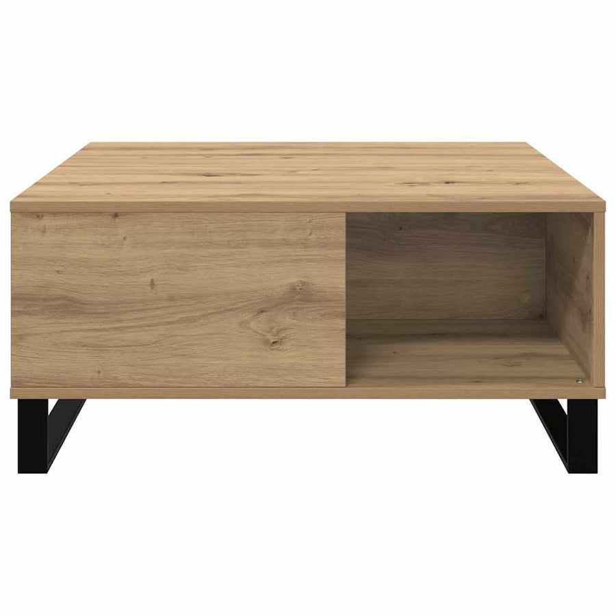 Salontafel artisanaal eikenkleurig 80 x 80 x 36.5 cm