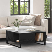 Salontafel 80x80x36,5 cm zwart eiken