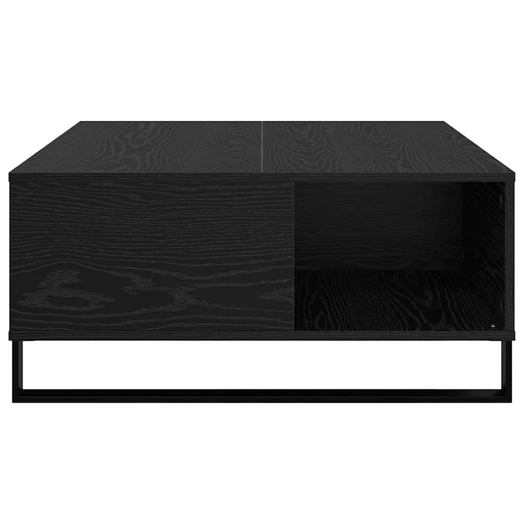 Salontafel Zwart eiken 80 x 80 x 36.5 cm Bewerkt hout