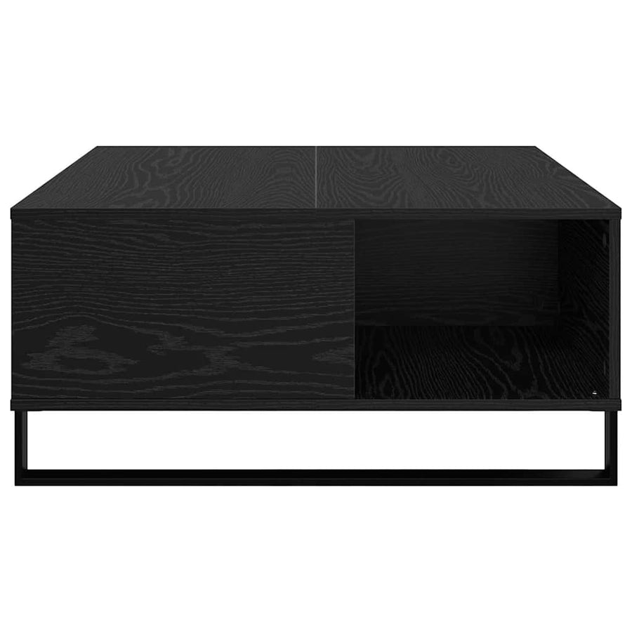 Salontafel Zwart eiken 80 x 80 x 36.5 cm Bewerkt hout