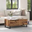 Coffee Table with Drawer Reclaimed Wood 90 x 50 x 36.5 cm Treated wood