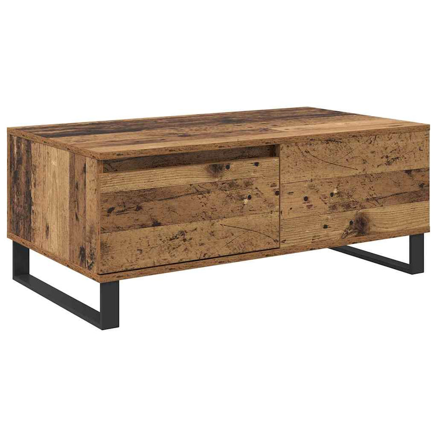 Salontafel met lade Oud hout Bewerkt hout