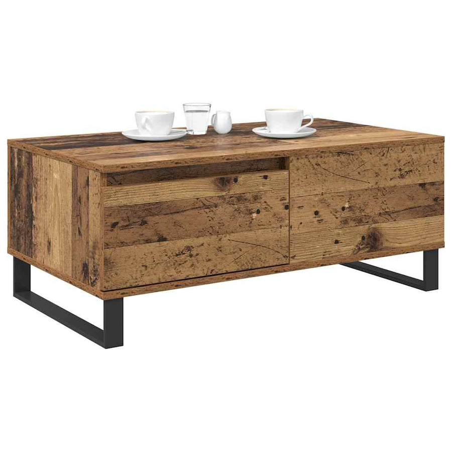 Salontafel met lade Oud hout Bewerkt hout
