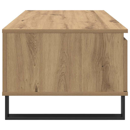 Salontafel met lade artisanaal eikenkleurig Bewerkt hout