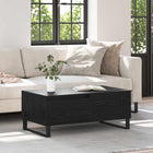 Coffee Table with Drawer Black Oak 90 x 50 x 36.5 cm Engineered Wood