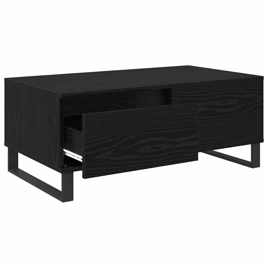 Salontafel met lade Zwart eiken Bewerkt hout