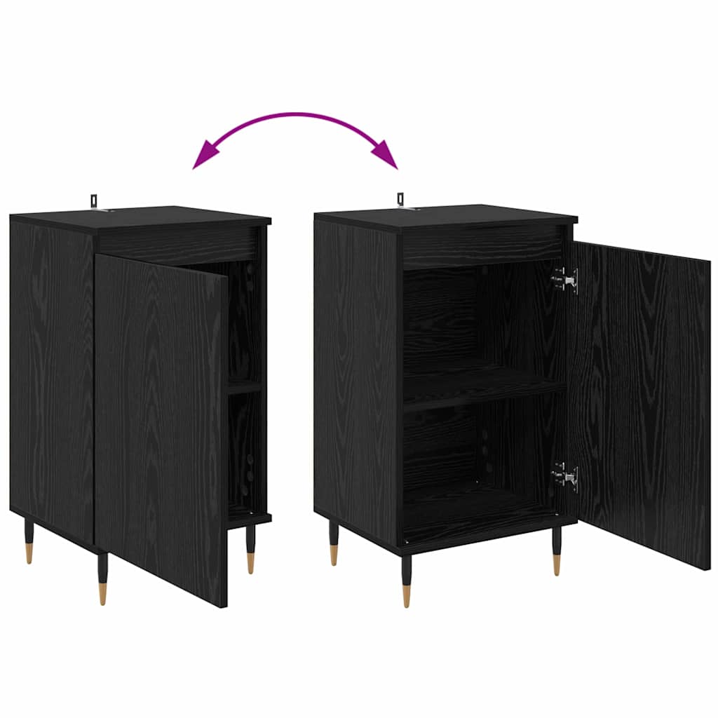 Dressoir 2 pcs Zwart Eiken 40 x 35 x 70 cm