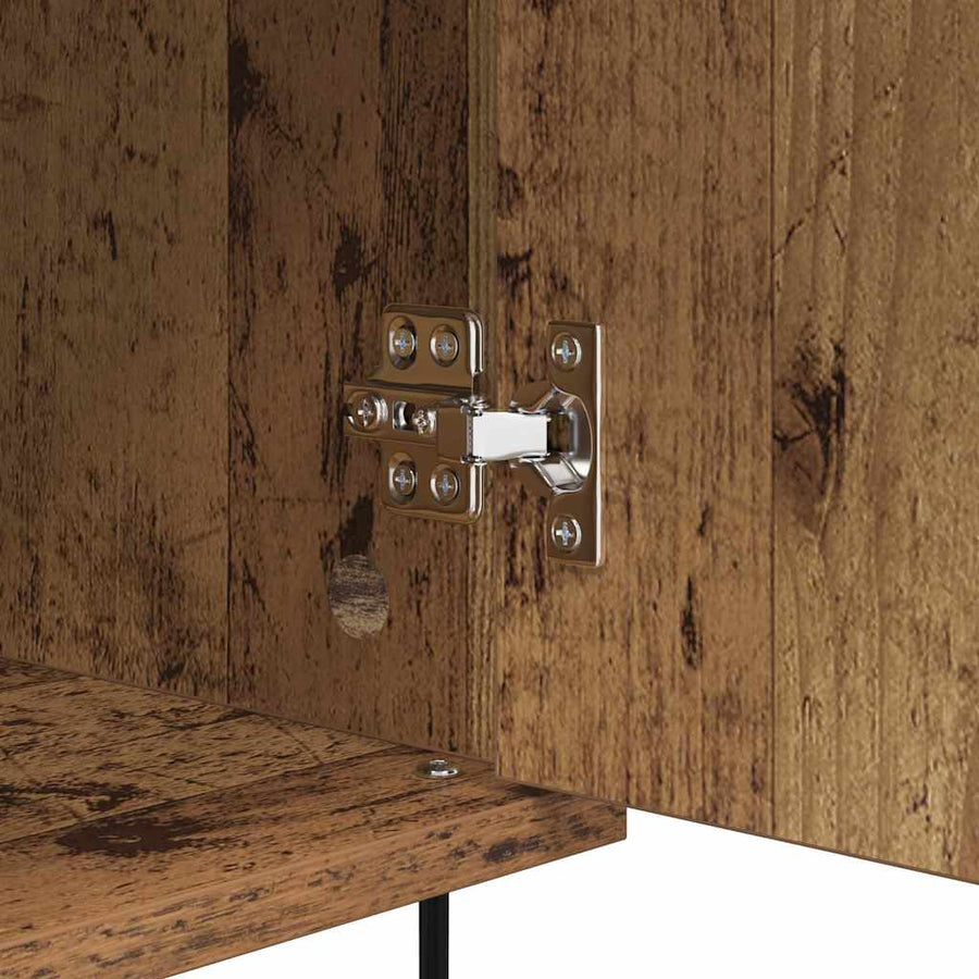 Dressoir Wandgemonteerd Oudhout 40 x 35 x 70 cm Bewerkt hout
