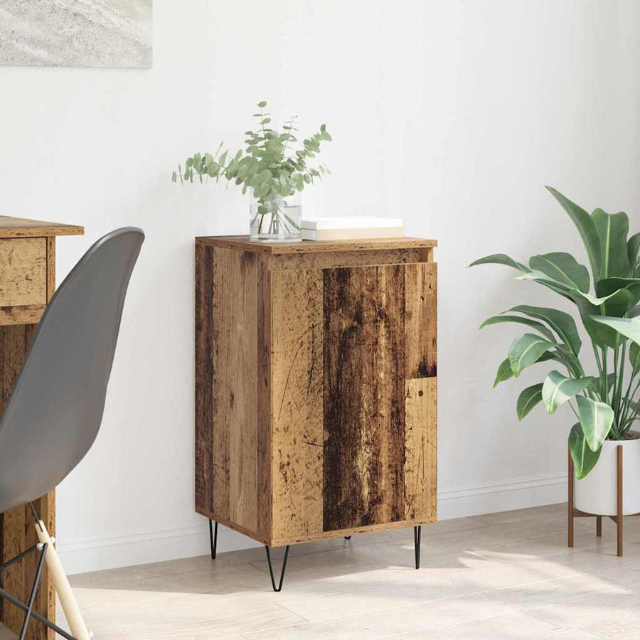 Dressoir Wandgemonteerd Oudhout 40 x 35 x 70 cm Bewerkt hout