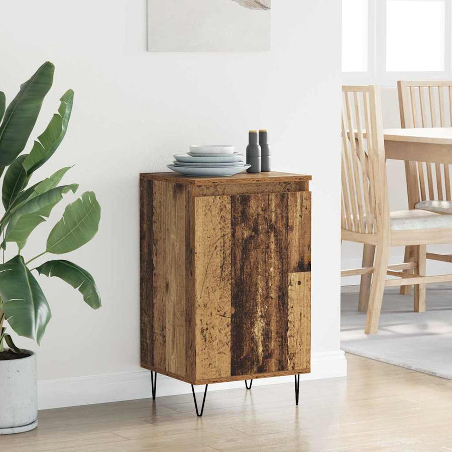 Dressoir Wandgemonteerd Oudhout 40 x 35 x 70 cm Bewerkt hout