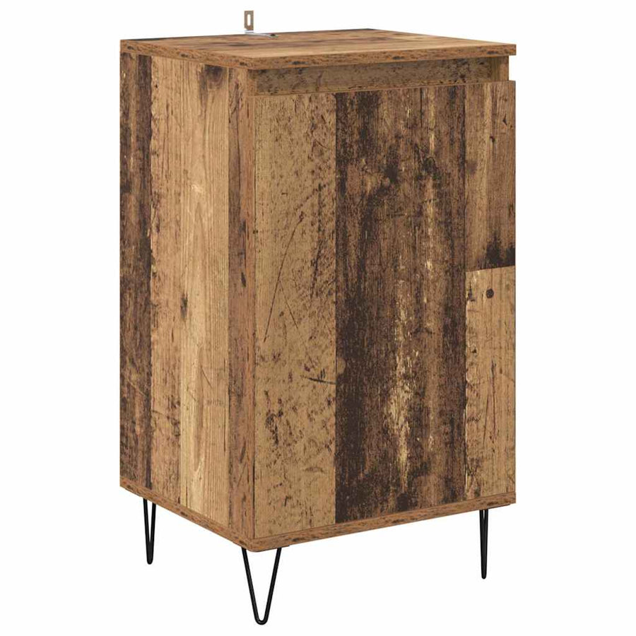 Dressoir Wandgemonteerd Oudhout 40 x 35 x 70 cm Bewerkt hout