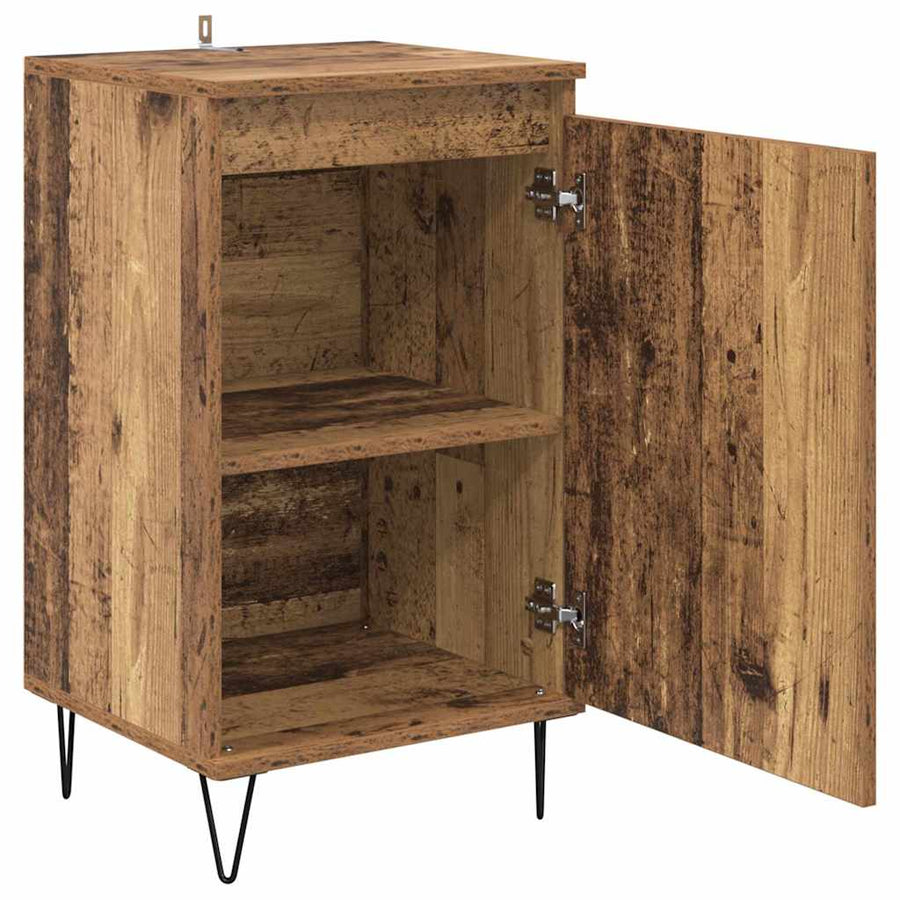 Dressoir Wandgemonteerd Oudhout 40 x 35 x 70 cm Bewerkt hout
