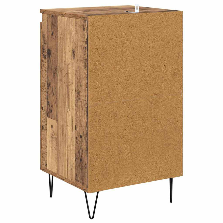Dressoir Wandgemonteerd Oudhout 40 x 35 x 70 cm Bewerkt hout