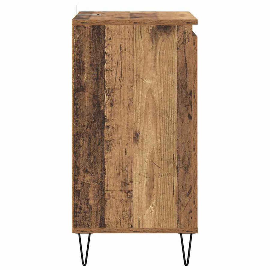 Dressoir Wandgemonteerd Oudhout 40 x 35 x 70 cm Bewerkt hout
