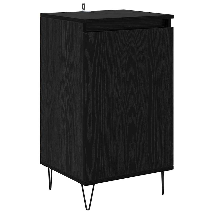 Dressoir Zwart Eiken 40 x 35 x 70 cm Bewerkt hout