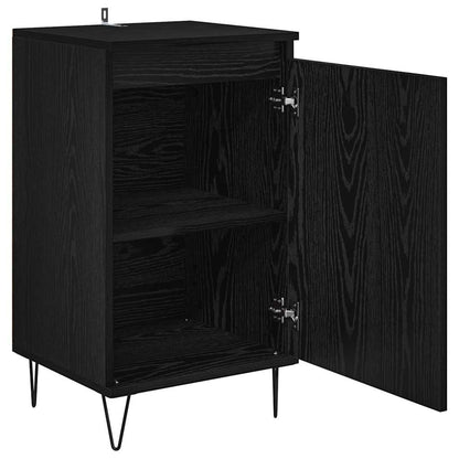 Dressoir Zwart Eiken 40 x 35 x 70 cm Bewerkt hout