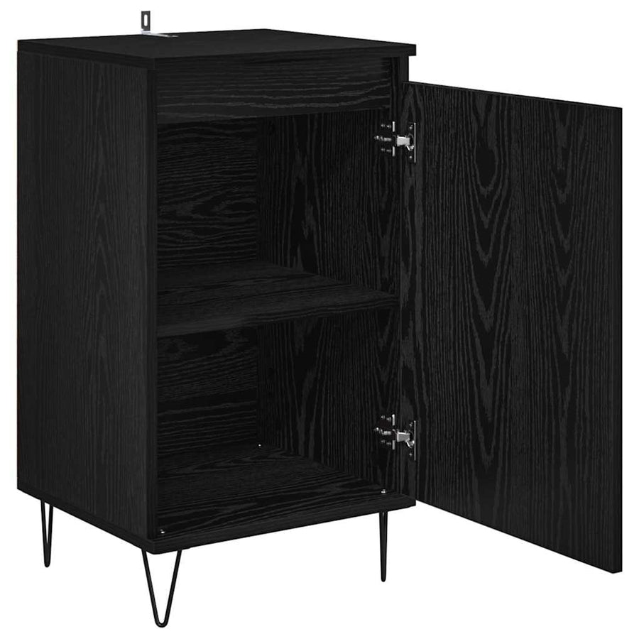 Dressoir Zwart Eiken 40 x 35 x 70 cm Bewerkt hout