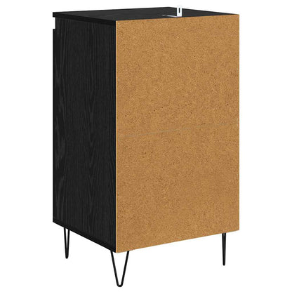Dressoir Zwart Eiken 40 x 35 x 70 cm Bewerkt hout