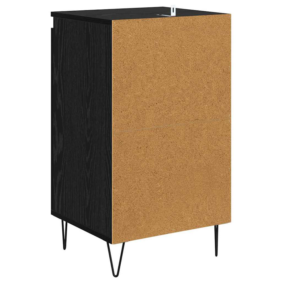 Dressoir Zwart Eiken 40 x 35 x 70 cm Bewerkt hout