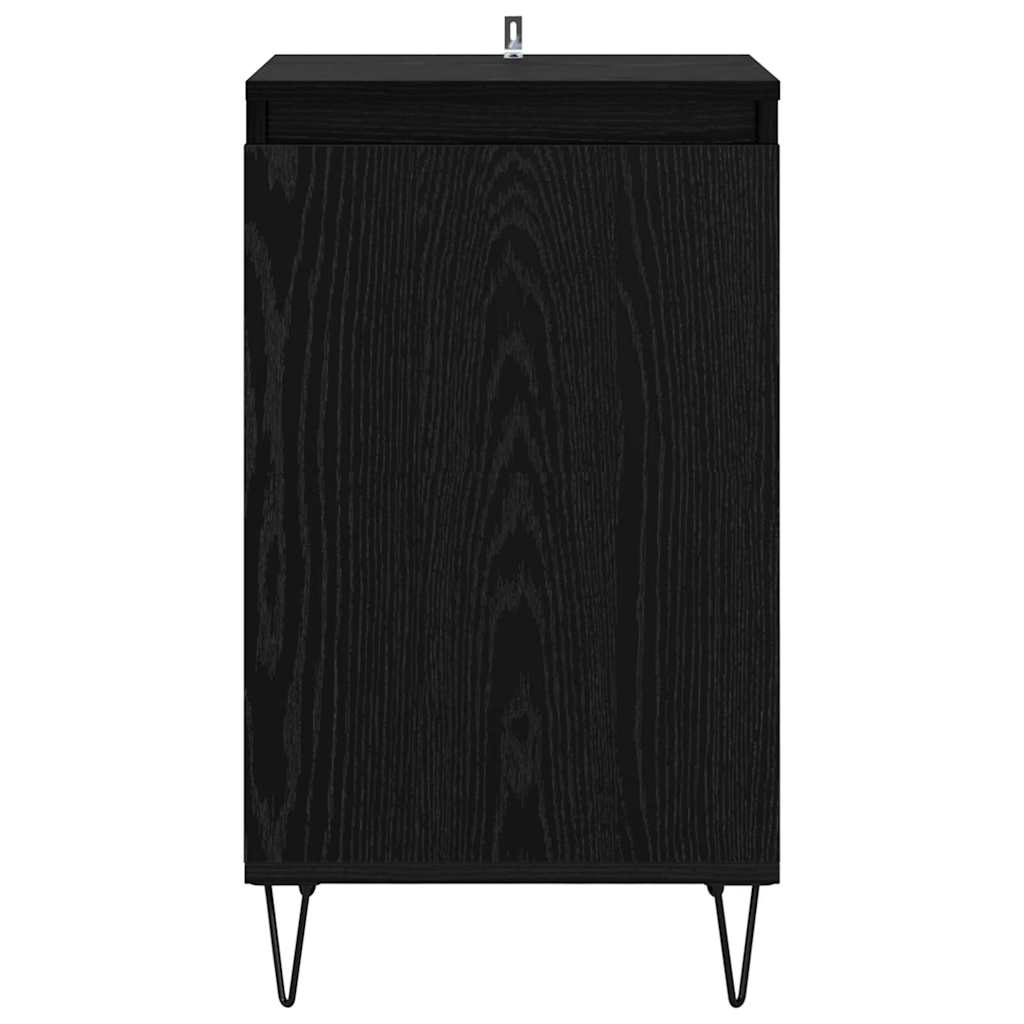 Dressoir Zwart Eiken 40 x 35 x 70 cm Bewerkt hout