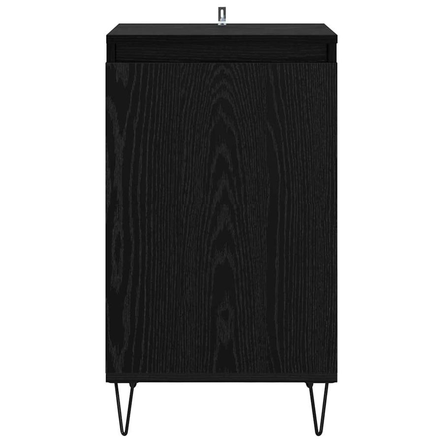 Dressoir Zwart Eiken 40 x 35 x 70 cm Bewerkt hout