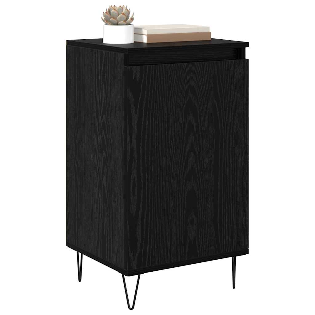 Dressoir Zwart Eiken 40 x 35 x 70 cm Bewerkt hout