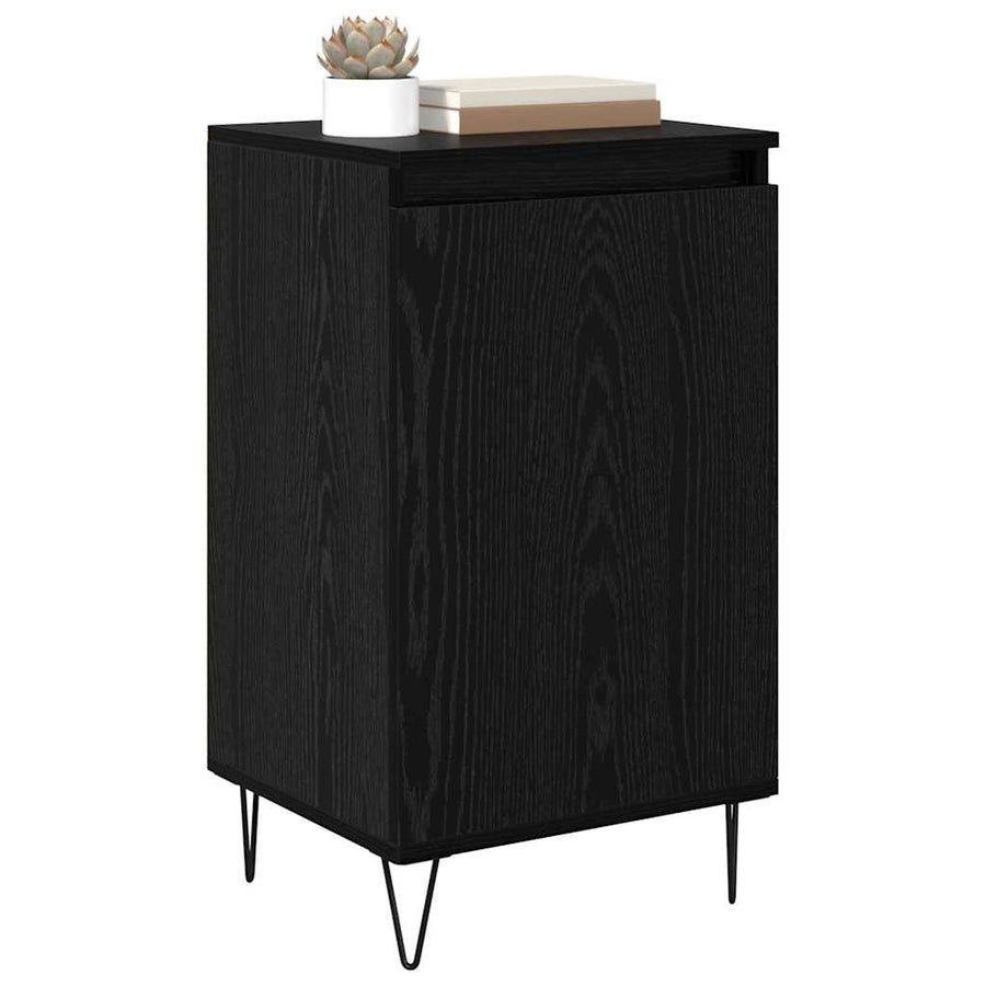 Dressoir Zwart Eiken 40 x 35 x 70 cm Bewerkt hout