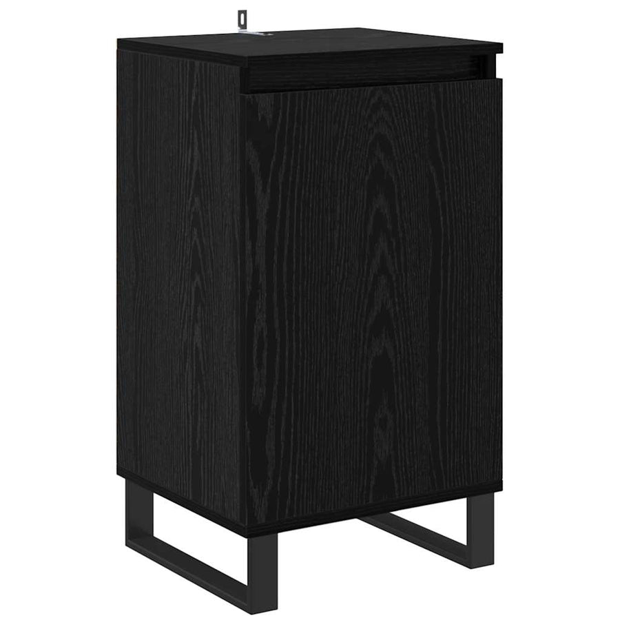 Dressoir Zwart Eiken 40 x 35 x 70 cm Bewerkt hout