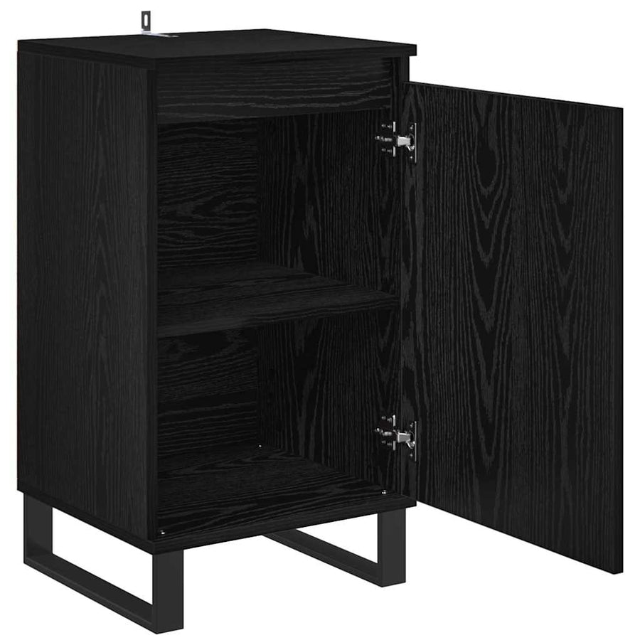 Dressoir Zwart Eiken 40 x 35 x 70 cm Bewerkt hout