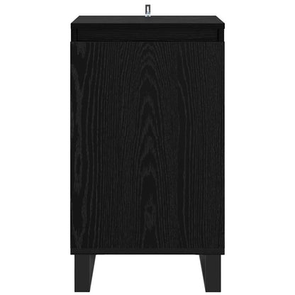 Dressoir Zwart Eiken 40 x 35 x 70 cm Bewerkt hout