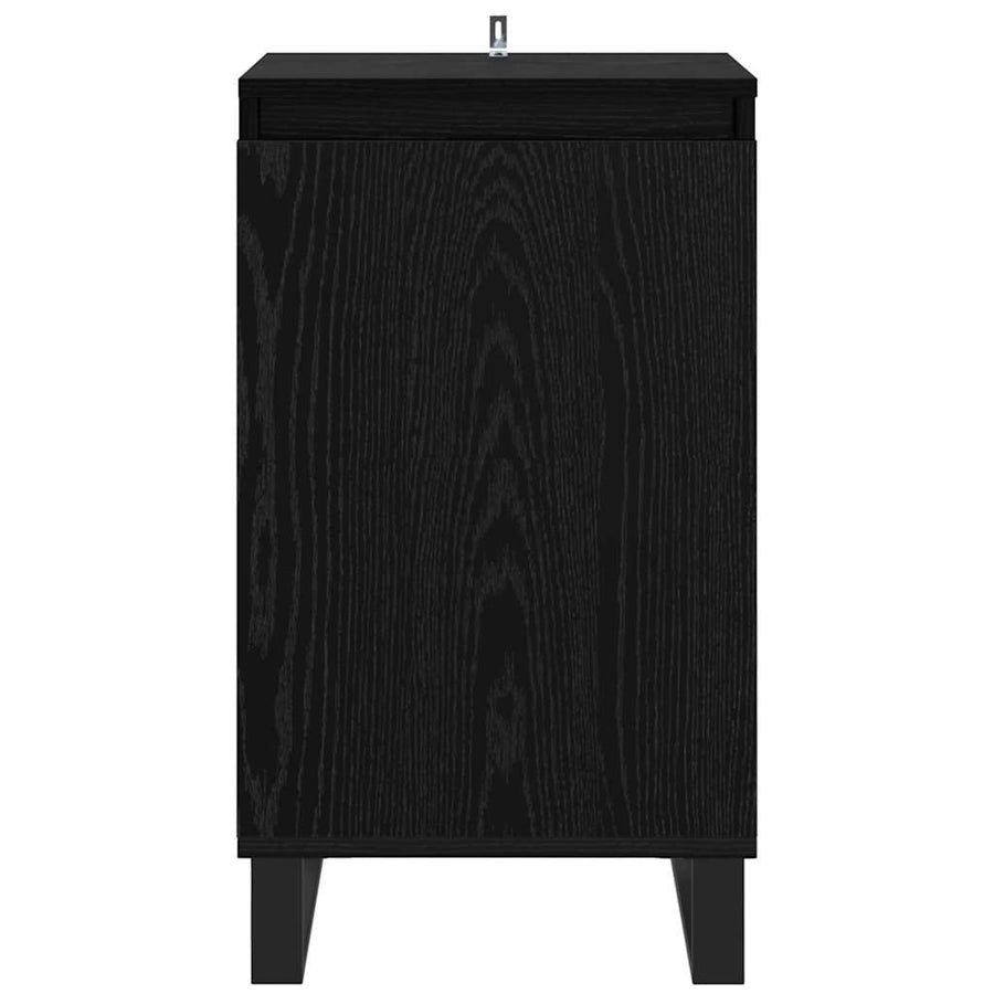 Dressoir Zwart Eiken 40 x 35 x 70 cm Bewerkt hout