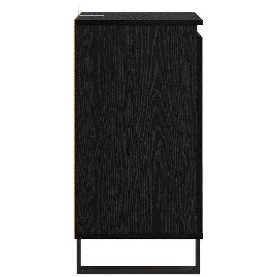 Dressoir Zwart Eiken 40 x 35 x 70 cm Bewerkt hout