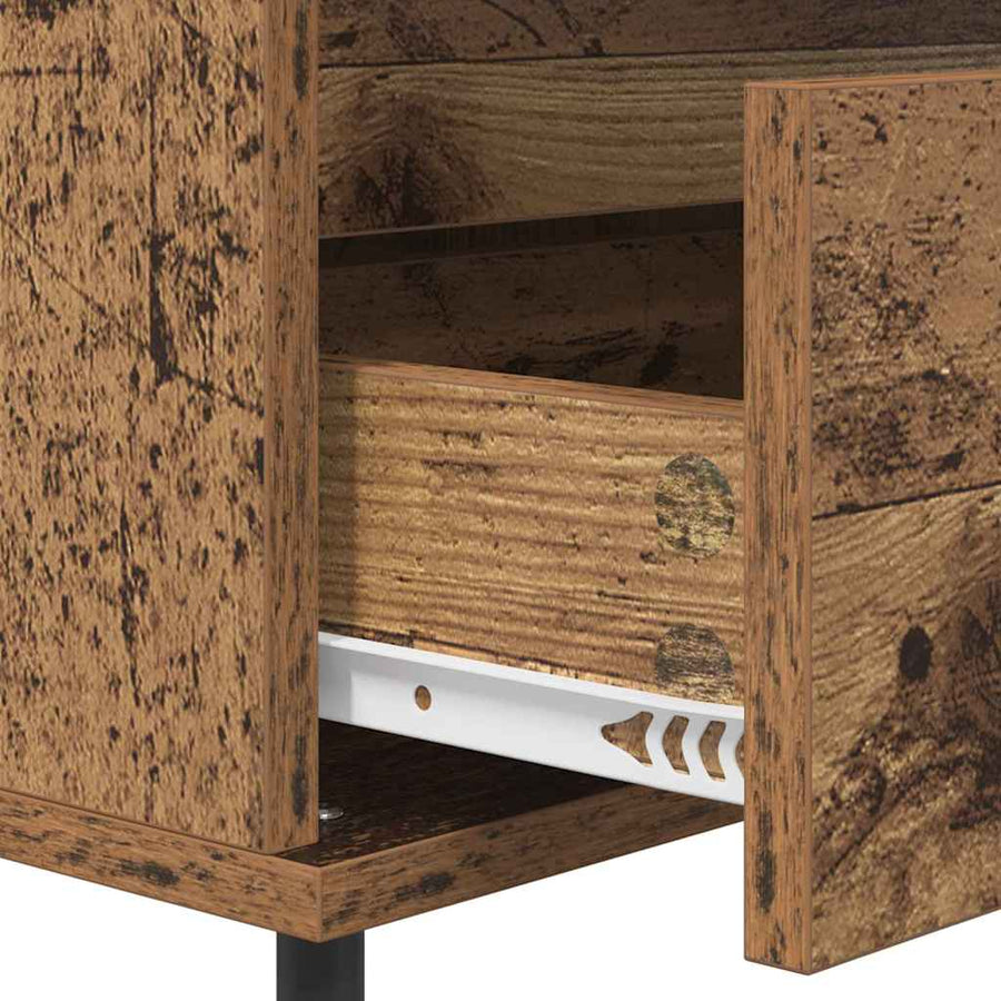 Dressoir met lade Oud hout 35 x 40 x 70 cm Bewerkt hout